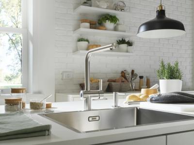 Franke massief rvs sensor Keukenkraan Atlas Neo draaibare uitloop inox 115.0625.489