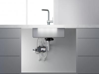 Franke geborstelde rvs sensor Keukenkraan Atlas Neo met uittrekbare uitloop inox 115.0625.523
