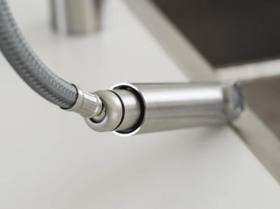 Franke geborstelde rvs sensor Keukenkraan Atlas Neo met uittrekbare uitloop inox 115.0625.523
