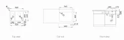 Blanco Solis rvs spoelbak 340/180-U onderbouw bak rechts 526128