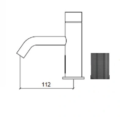 Waterevolution Flow elektronische wastafelkraan infrarood op 230volt PVD Gun Metal T110EEGME