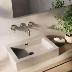 Waterevolution Flow 3-gats inbouw wastafelkraan Volledig RVS met uitloop 10cm T1163FIE-10