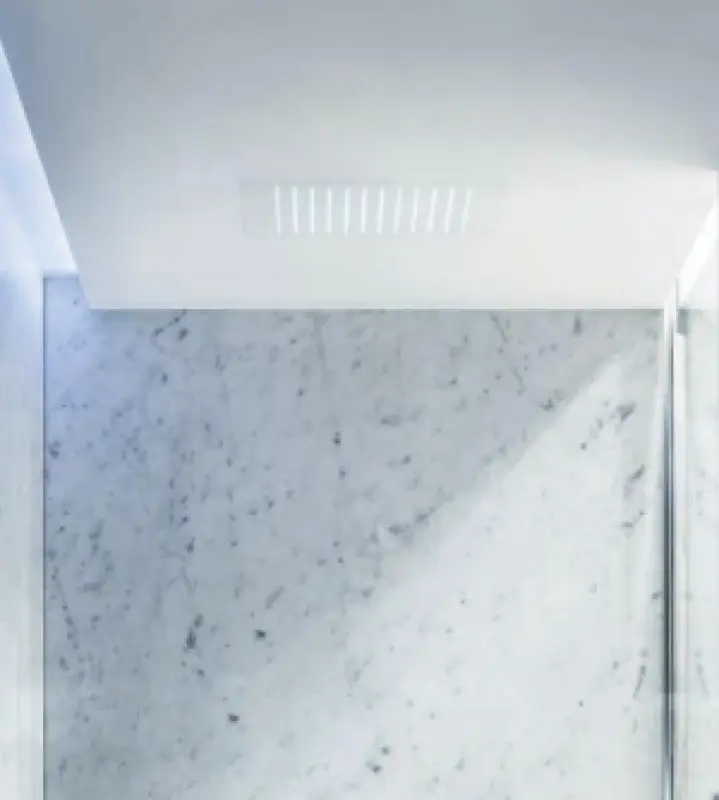 SB Rubinetterie mat wit corian solid surface inbouw ronde regendouche plafonddouchekop 30 cm 1208954156