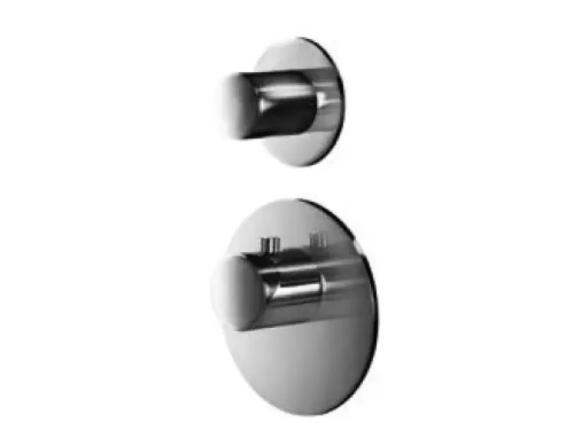 SB Round Doucheset geborsteld messing PVD inbouw compleet