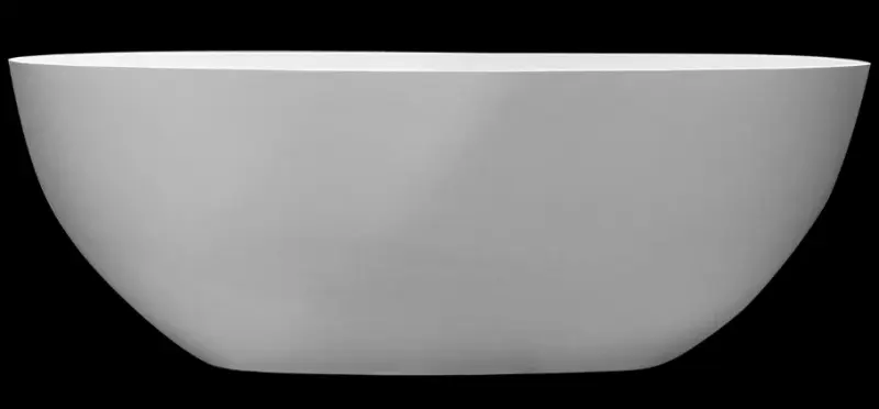 Solid-S Oval kleine vrijstaand ligbad 155x75 mat wit solid surface wit 1208954246