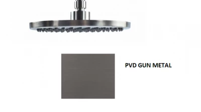 Waterevolution Flow hoofddouche 200mm PVD Gun Metal T1643GME
