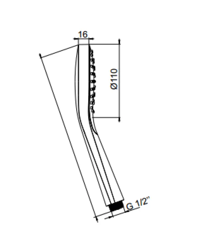 SB Rubinetterie Universale handdouche mat zwart met 3 straalsoorten 11cm 1208954616