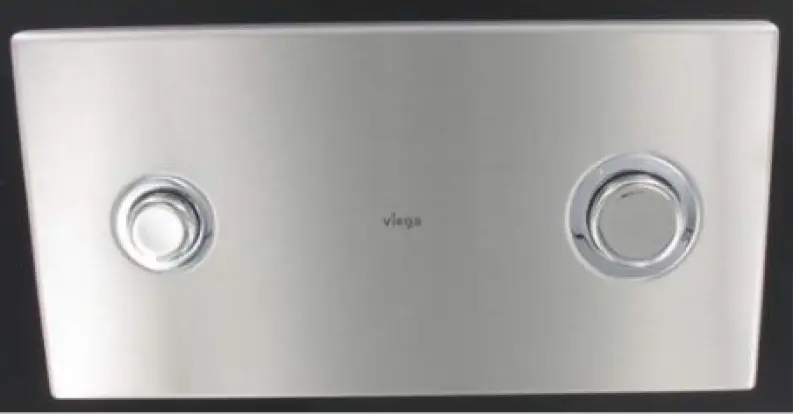 OUTLET viega bedieningspaneel front/planchet rvs geborsteld/glans 8327.1