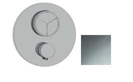 SB Push Round Inbouw thermostaatkraan met drukknop 3 weg omsteller en volumeregelaar chroom 1208955074