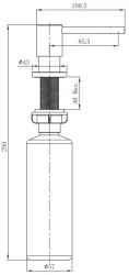 Lorreine Dender inbouw zeepdispenser rvs volledig roestvrijstaal mat wit 1208955081