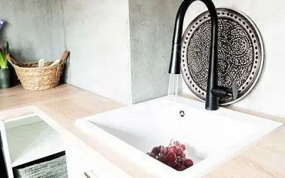 Aquadesign Industrial Ycon keukenmengkraan chroom met uittrekbare handdouche