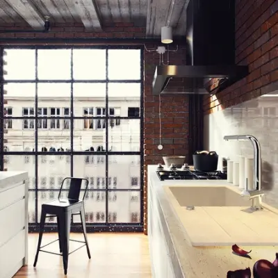 Aquadesign Reims keukenmengkraan chroom met uittrekbare handdouche