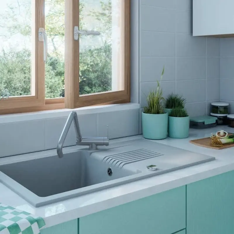 Aquadesign Caen keukenmengkraan RVS neerklapbaar