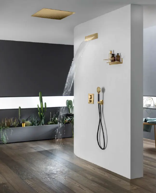 SB 316 Waterval bad uitloop inbouw PVD koper 1208955340