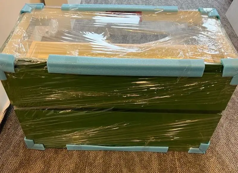 OUTLET wastafel onderkast NIEUW met 2 laden in trendy groen MDF gelakt 100x50cm