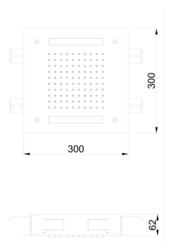 SB Easy Chromotherapy  Regendouche inbouw 30x30cm PVD Gun Metal 1208955432