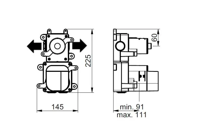 SB Round Doucheset geborsteld RVS 316 inbouw compleet