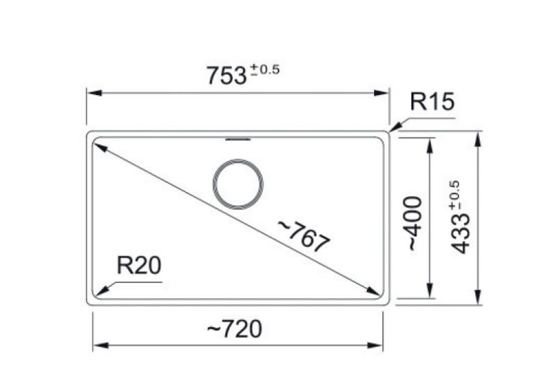 Franke Maris MRG 210 / 110-72 black edition spoelbak 