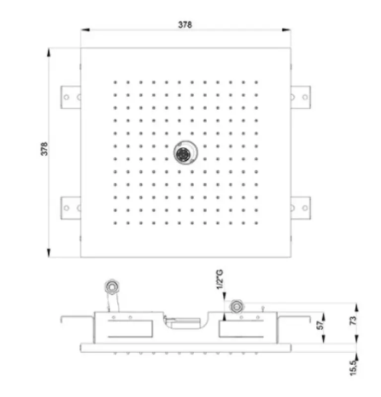 SB Regendouche met twist straal 38cm vierkant Mat Zwart 1208955628