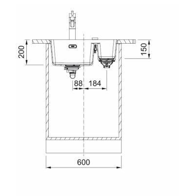 Franke Maris MRG 260/160-34-15 Black edition spoelbak Bak Links 135.0697.378
