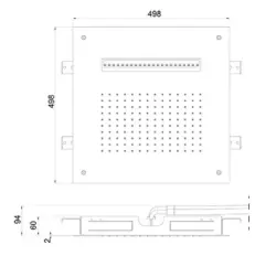SB  Wire Temptation XL Regendouche inbouw 2-straals Mat Wit 1208955673