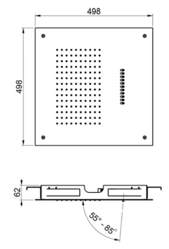 SB Wave Temptation Regendouche inbouw 2-straals volledig RVS 1208955680