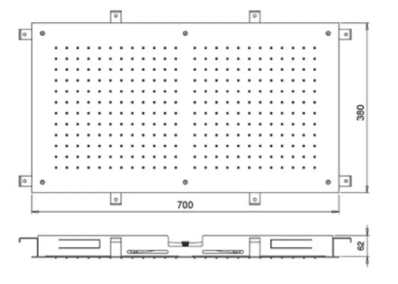 SB Temptation Regendouche inbouw  rechthoek 700x380mm Mat Wit 1208955702