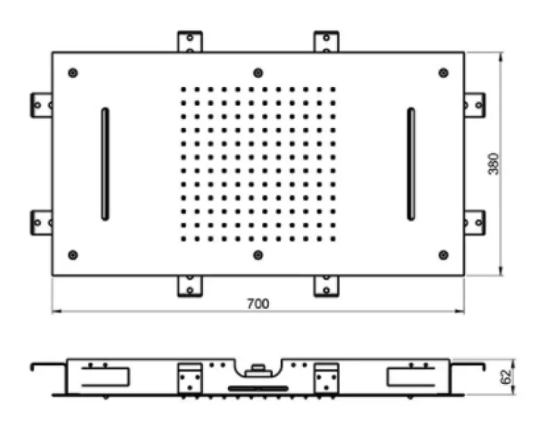 SB Temptation XXL Regendouche inbouw  rechthoek 2-straals Mat Wit 1208955707
