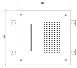SB Square Regendouche inbouw 2-straals Mat Zwart 1208955755