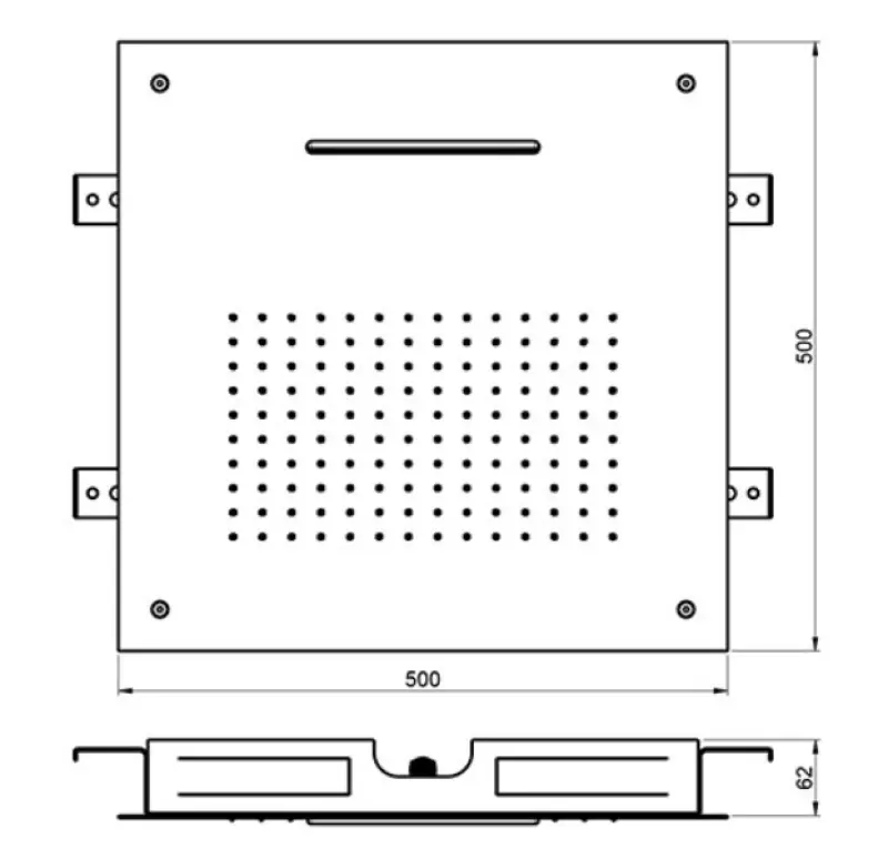 SB Square XL Regendouche inbouw 2-straals Mat Wit 1208955768