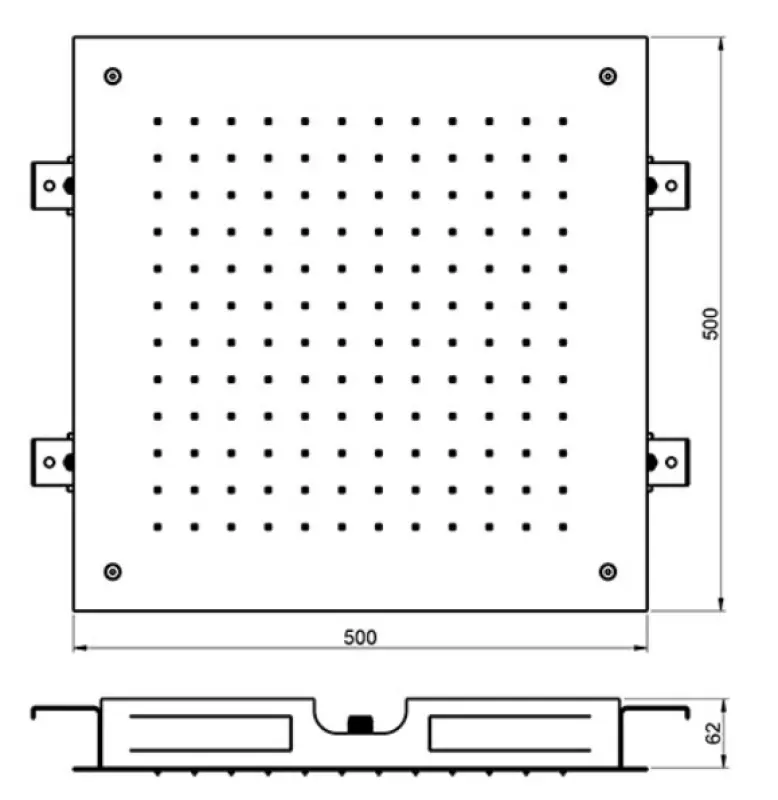 SB Temptation Regendouche inbouw vierkant 50x50cm PVD Gun Metal 1208955779