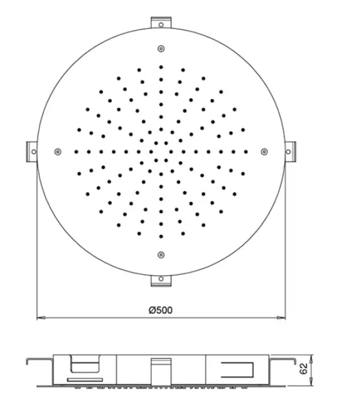 SB Round Temptation Regendouche inbouw 50 cm Mat Zwart 1208955806