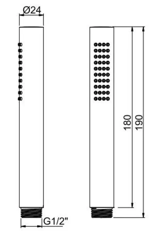 SB Rubinetterie Universale staafhanddouche messing chroom 1 straalsoort 1208955825