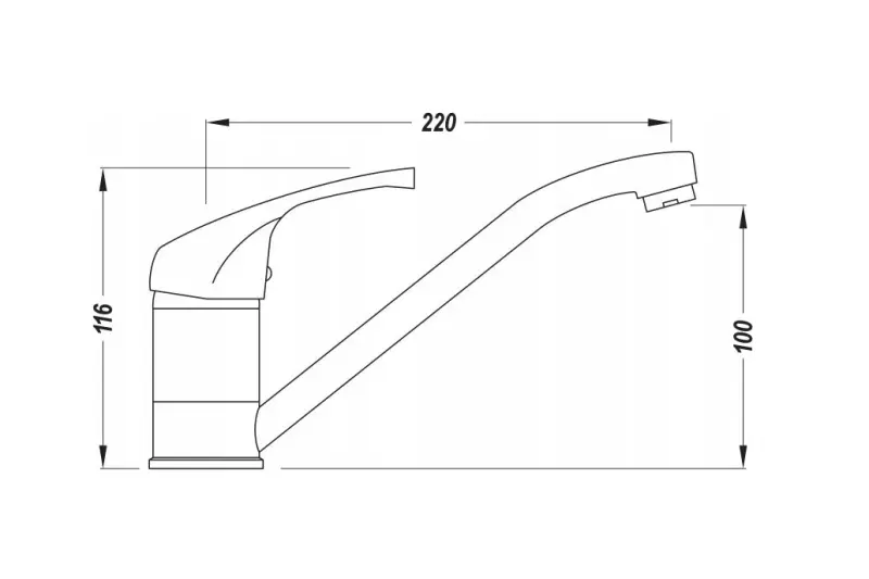 Aquadesign Belfort eenhendel keukenmengkraan glanzend wit