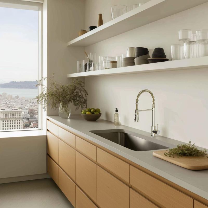 Quadri Derby keukenmengkraan met flexibele uitloop en douche met 2 straalsoorten RVS 1208955916