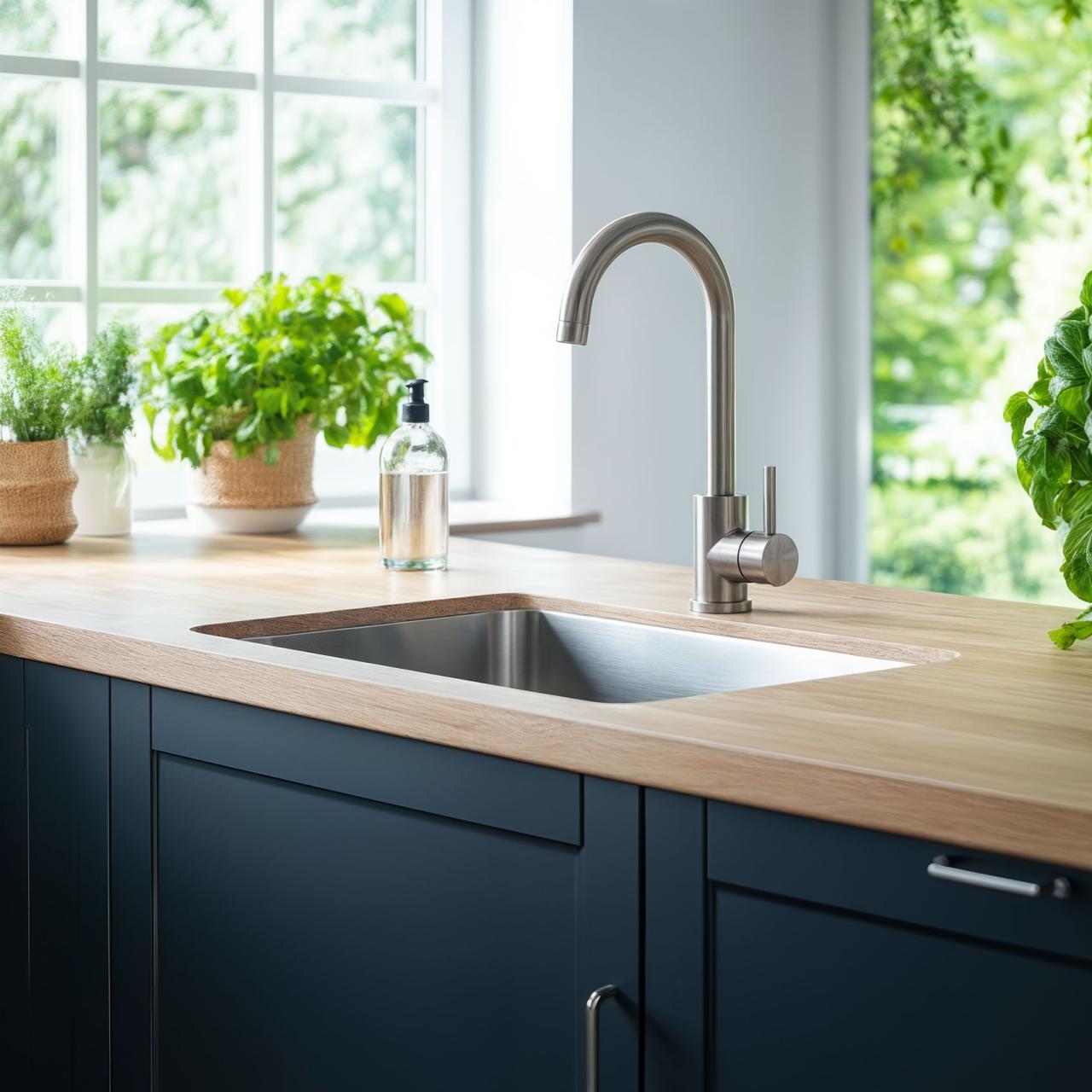Quadri Coventry keukenmengkraan mat chroom met draaibare uitloop 1208956032 - Productafbeelding 2
