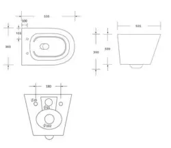 Flavio Chieva rimless wandtoilet mat wit incl. softclose zitting en quickrelease 1208956212
