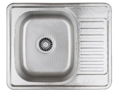 Aquadesign Rudolf RVS spoelbak 580x480mm opbouw met afdruiprek omkeerbaar 1208956288