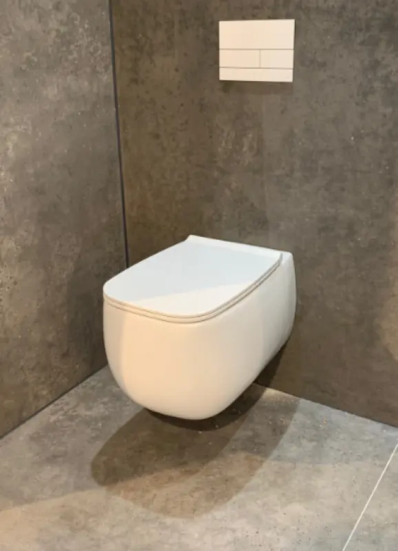 OUTLET Flavio Cosenza rimless design wandtoilet mat wit incl. softclose zitting en quickrelease 1208925065 nog 1 stuk leverbaar