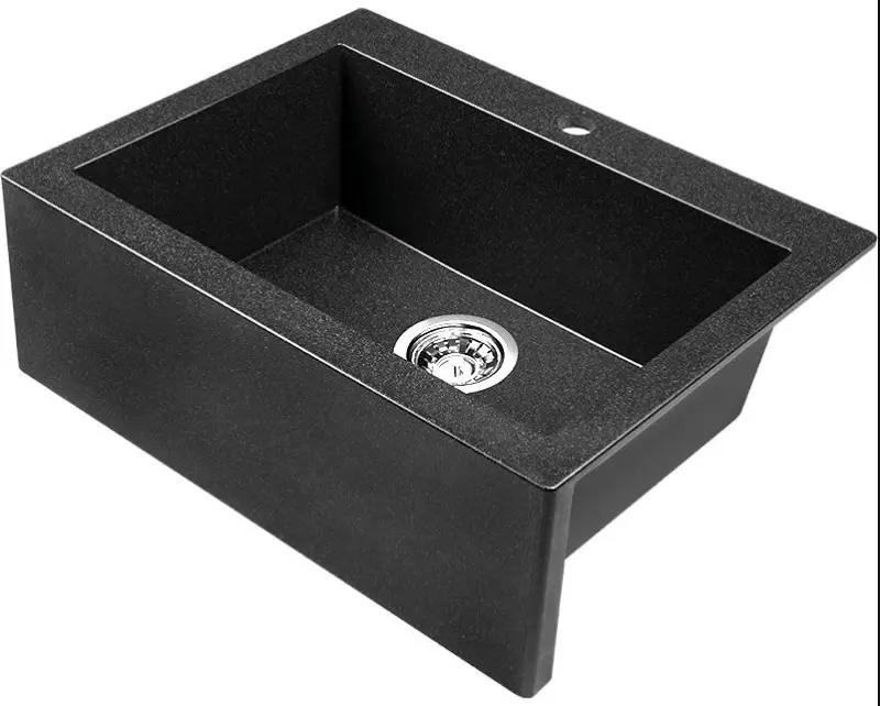 Aquadesign Farmhouse tussen of opbouw granieten spoelbak antraciet 58x49cm 1208956330