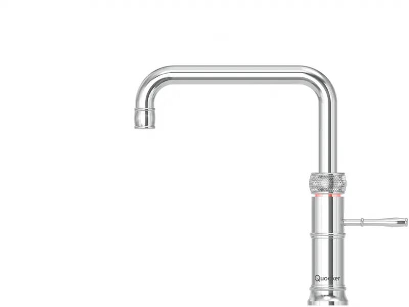 Quooker Classic Fusion Square Chroom PRO3 & CUBE Warm, koud, kokend, gefilterd, koud, bruisend water 3CFCHR+CUBE