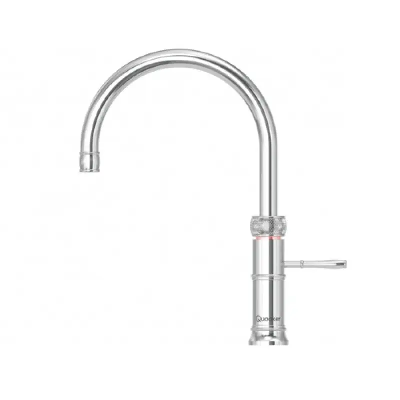 Quooker Classic Fusion Round Chroom PRO3 & CUBE Warm, koud, kokend, gefilterd, koud, bruisend water 3CFRCHR+CUBE