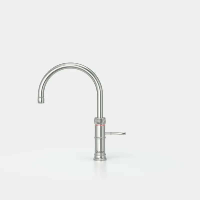 Quooker Classic Fusion Round RVS PRO3 & CUBE Warm, koud, kokend, gefilterd, koud, bruisend water 3CFRRVS+CUBE