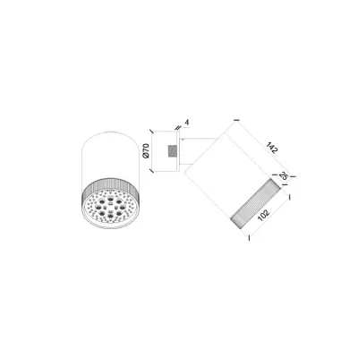 SB Round Beam Multi-jet douchekop 10cm chroom 1208956691