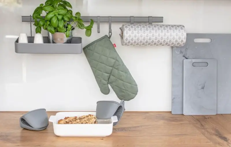 Epka Silver complete muur set met keukenrails 60cm ophanghaak kruidenbak en keukenrolhouder zilver 1208956707