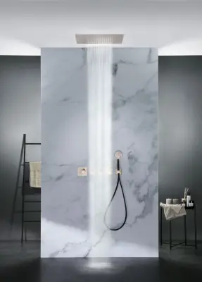 SB Square 316 Inbouw Regendouche Velvet Temptation met LED chromotherapy en waterval geborsteld PVD messing 1208956745