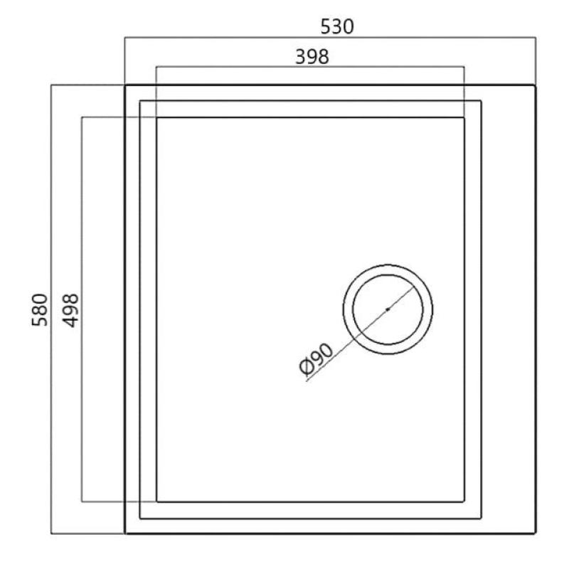 Zand wit opbouw spoelbak 58x53cm met kraangatbank met rvs plug 1208956773