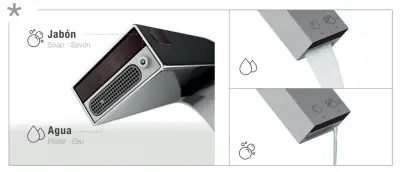 Griferia Sensor kraan met sensor voor zeep elektronische fonteinkraan met elektronische zeepdispenser chroom 1208956823