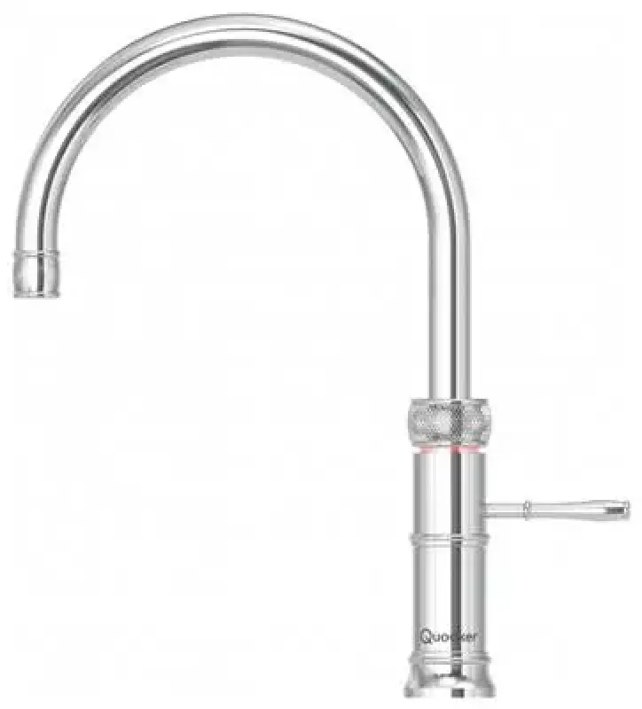 Quooker Classic Fusion Round Chroom Combi+ & CUBE Warm, koud, kokend, gefilterd, koud, bruisend water 22+CFRCHR+CUBE