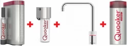 Quooker Nordic Square Chroom Combi+ & CUBE Kokend, gefilterd, koud, bruisend water 22+NSCHR+CUBE